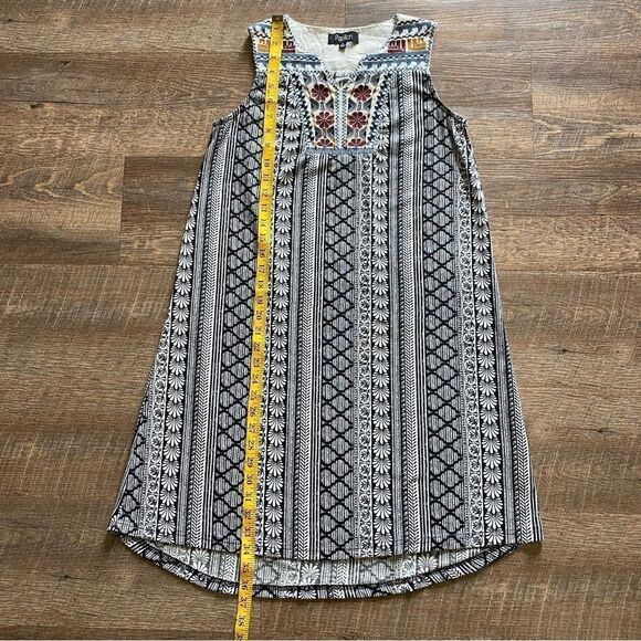 Papillon Embroidered Dress Split Yoke Small Festival Boho Vacation Summer - Picture 7 of 9